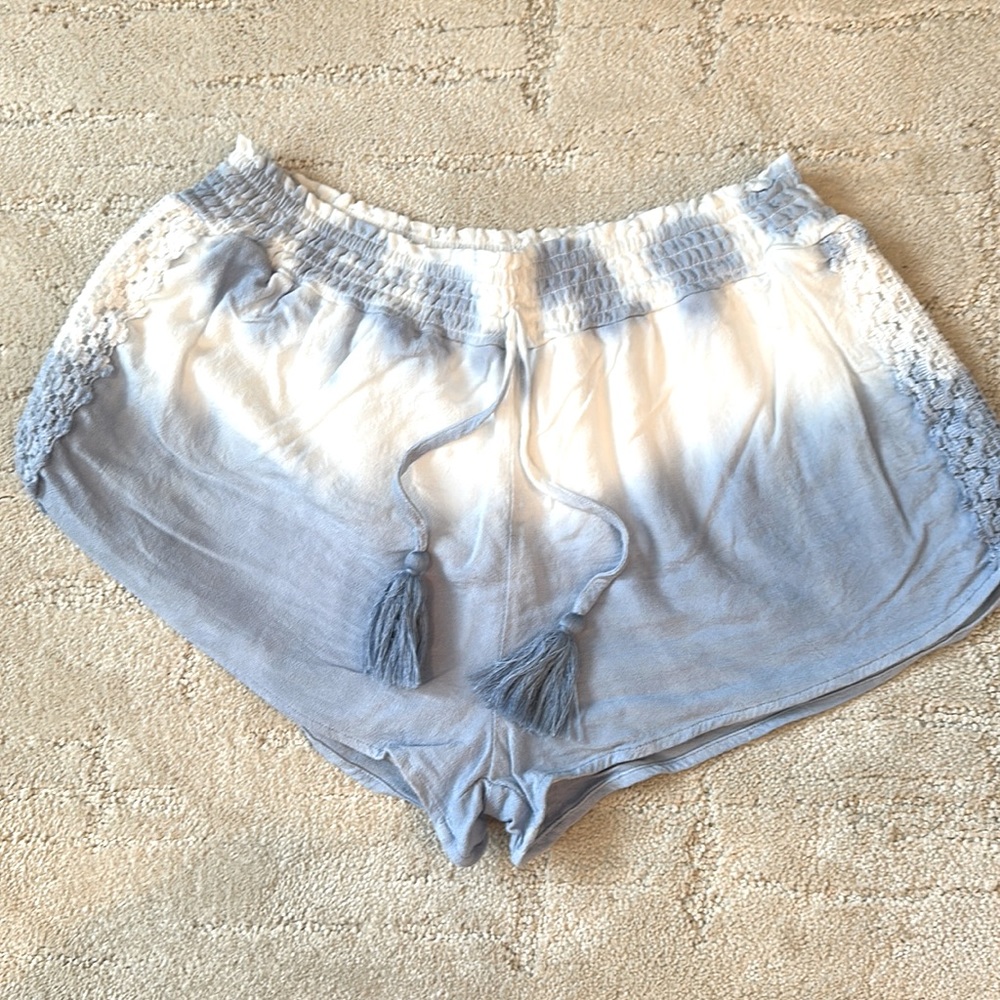 Comfy beach shorts ~ ombré blue and white